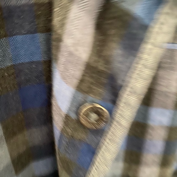 Blue plaid button down medium - Picture 3 of 3